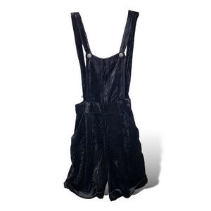90”s RARE Vintage VERSUS by Gianni Versace Crushed Velvet Overalls |Size: 28/42|
